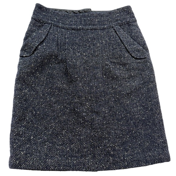 CAbi Dresses & Skirts - Cabi Women's 6 Navy Blue Wool Blend Tweed Pencil Skirt Lined Career Work